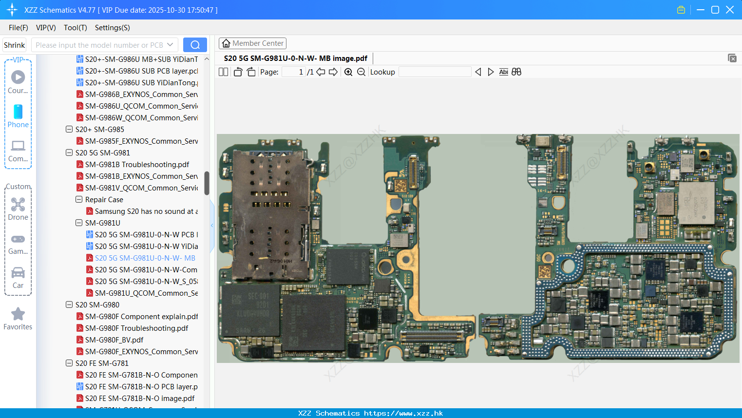 Samsung S20 5G SM-G981U-0-N-W- MB Image